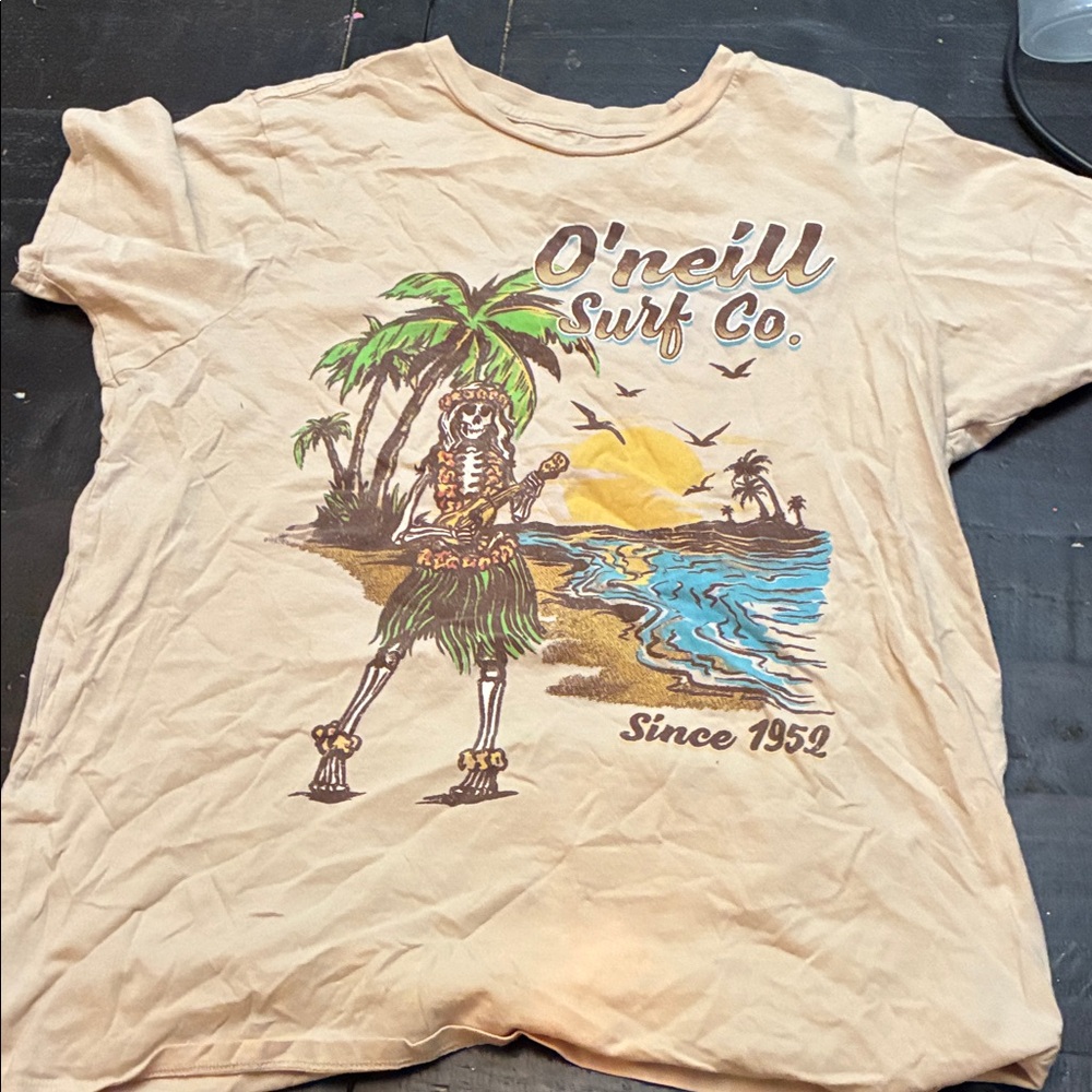 O'Neill Beige Tropical Graphic Tee